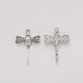 Antique Silver Zinc Alloy Dragonfly Charm Pendant No.900352 for DIY Necklace Bracelet Jewelry Making view 2