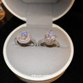 Light Luxury Zircon Geometric Wrap Ring With Round Stone Minimalist Commuter Style view 4