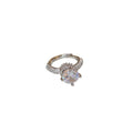 Light Luxury Zircon Geometric Wrap Ring With Round Stone Minimalist Commuter Style view 5