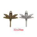 Zinc Alloy Dragonfly Charm Pendant No.309992 for DIY Necklace Bracelet Jewelry Making view 1