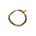 Light Luxury Geometric Faux Tiger Eye Round Beaded Bracelet For Women Vintage Multi Material Jewelry view 5