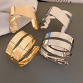Metal Multi Layer Geometric Ring Bangle For Women Minimalist Luxury Arm Cuff Jewelry view 1