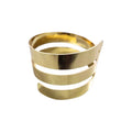 Metal Multi Layer Geometric Ring Bangle For Women Minimalist Luxury Arm Cuff Jewelry view 5