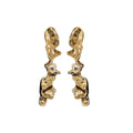 Irregular Metal Spliced Necklace And Earrings Jewelry Set, European Minimalist Collarbone Chain view 5