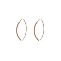 Minimalist Geometric V Line Alloy Metal Hoop Studs Elegant Daily Commuter Teardrop Leaf Shape Earrings view 5