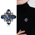 Alloy Crystal Rhinestone Brooch Pin For Coat Sweater And Lapel view 2