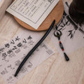 Vintage Ethnic Crescent Moon Round Bead Crystal Waterdrop Tassel Hanfu Qipao Alloy Earrings view 2