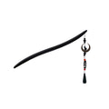 Vintage Ethnic Crescent Moon Round Bead Crystal Waterdrop Tassel Hanfu Qipao Alloy Earrings view 5