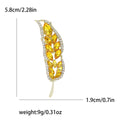 Alloy Rhinestone Wheat Brooch Pin For Suits And Coats view 6