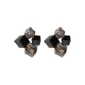 Irregular Geometric Square Faux Crystal Stud Earrings With Silver Pins For Women Versatile Style view 5