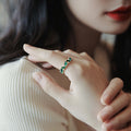 Japanese Light Luxury Geometric Irregular Index Ring For Women French Vintage Court Jewelry view 4
