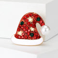 Alloy Enamel Christmas Hat Brooch For Festive Clothing Accessories view 4