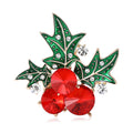 Alloy Enamel Christmas Berry Brooch For Women Clothing Decoration view 5