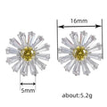 Daisy Flower Stud Earrings For Women Minimalist Korean Style Versatile Fashion Ear Jewelry view 5