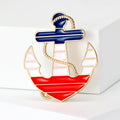 Alloy Enamel Anchor Brooch For Men's And Women's Suit Decoration view 4
