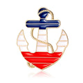 Alloy Enamel Anchor Brooch For Men's And Women's Suit Decoration view 5
