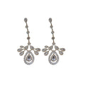 Light Luxury Zircon Teardrop Tassel Drop Earrings With Silver Needle Posts For Women view 5