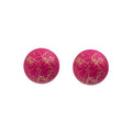 Luxury Geometric Round Enamel Dome Stud Earrings For Women With Gold Wire Texture Alloy Statement Earrings view 5