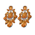 Alloy Silver Needle Rhinestone Water Drop Geometric Vintage Court Style Statement Drop Earrings view 5