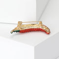 Alloy Rhinestone Red Chili Pepper Brooch For Fashion Garment Decoration view 3