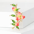 Alloy Pink Peach Brooch Pin For Coats Suits And Collars view 1