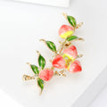 Alloy Pink Peach Brooch Pin For Coats Suits And Collars view 2