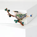 Alloy Branch Magpie Brooch Pin For Coat Suit Decoration view 2