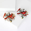 Alloy Red Bird Brooch Pin For Fashion Animal Clothing Accessories view 1