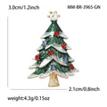 Alloy Rhinestone Christmas Tree Brooch For Holiday Apparel Decoration view 5