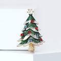 Alloy Rhinestone Christmas Tree Brooch For Holiday Apparel Decoration view 3