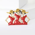 Enamel Alloy Three Model Brooch Pin For Scarves And Collars view 4