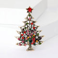Vintage Alloy Christmas Tree Brooch Pin For Holiday Clothing view 1
