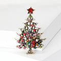 Vintage Alloy Christmas Tree Brooch Pin For Holiday Clothing view 2