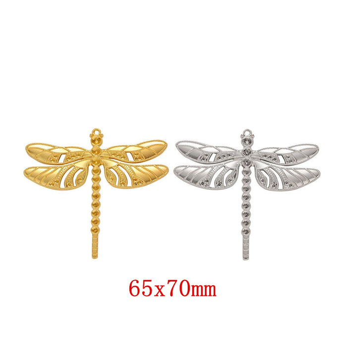 Zinc Alloy Dragonfly Charm Pendant No.537395 for DIY Necklace Bracelet Jewelry Making