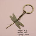 Metal Dragonfly Keychain Minimalist Bag Charm view 2