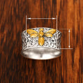 Creative Moth Insect Ring, European American Vintage 3D Finger Jewelry For Women view 5