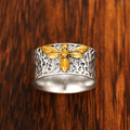 Creative Moth Insect Ring, European American Vintage 3D Finger Jewelry For Women view 2
