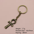 Metal Cross Pendant Keychain Religious Key Ring Gift view 2