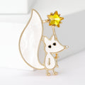 Acrylic Fox Star Brooch Pin For Scarf And Fashion Decoration view 2