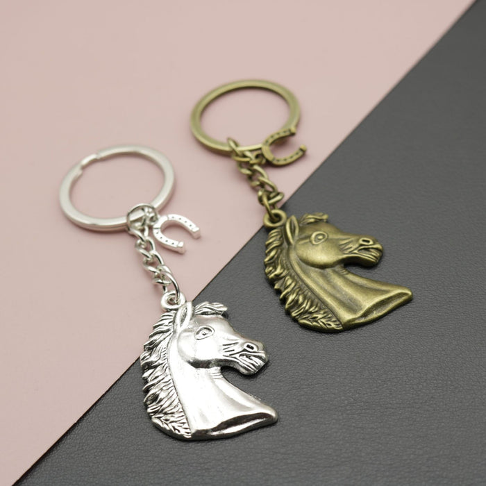 Metal Horse Head Keychain Bag Charm – Antique Copper