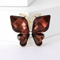 Alloy Rhinestone Crystal Butterfly Brooch Pin For Garment Accessories view 2