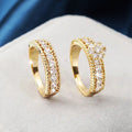 Designer Magazine Style Wedding Couple Rings High End Fashion Index Finger Ring Set view 2