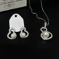 Light Luxury Pearl Gourd Jewelry Set With Zircon Stud Earrings And Necklace For Women view 1