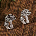 Minimalist Light Luxury Mushroom Stud Earrings, Cute Pastoral Style Artistic Simulation Ear Jewelry view 2