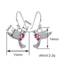 Vintage Mini Hummingbird Bird Ear Hook Earrings For Women, Cute Animal Fashion Jewelry view 5