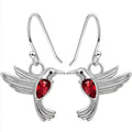Vintage Mini Hummingbird Bird Ear Hook Earrings For Women, Cute Animal Fashion Jewelry view 2