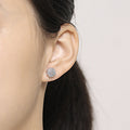 Korean Style Zircon Rhinestone Curved Stud Earrings For Simple Daily Commuting view 4