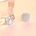 Korean Style Zircon Rhinestone Curved Stud Earrings For Simple Daily Commuting view 3
