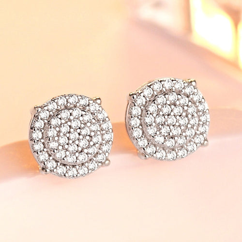 Korean Style Zircon Rhinestone Curved Stud Earrings For Simple Daily Commuting