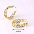 Y2K Zircon Small Hoop Earrings For Women Trendy Hollow Design Ear Cuff Earrings Jewelry view 4